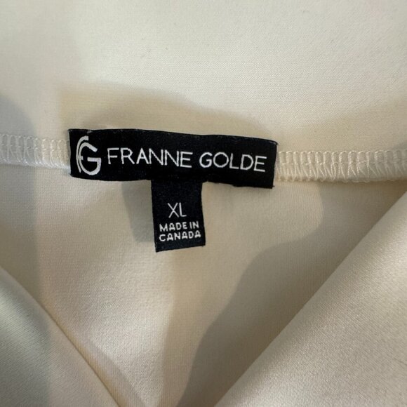 Franne Golde Women's White V-Neck Sleeveless Blouse Size XL - Picture 7 of 9